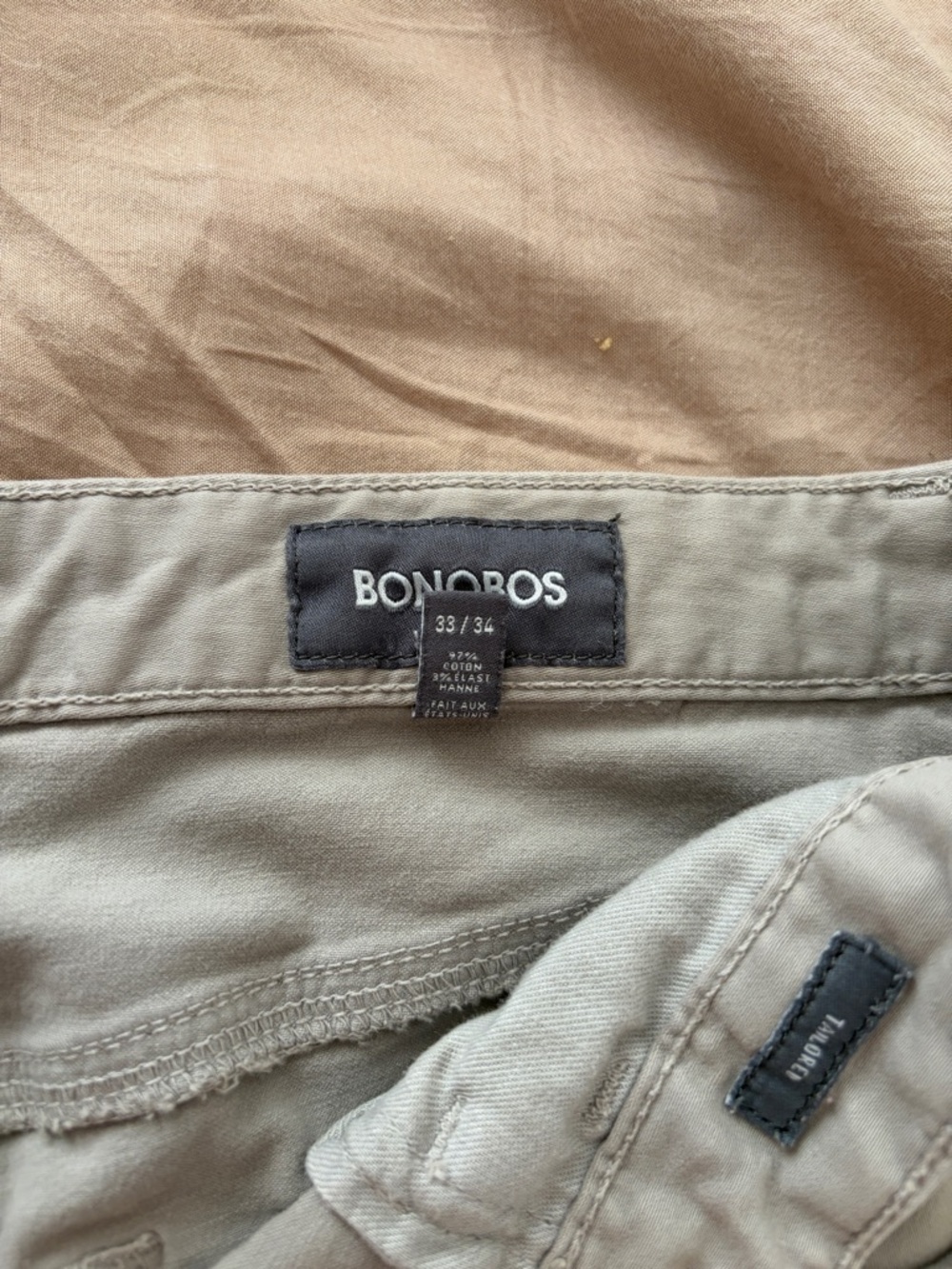Bonobos Men's Chino Pants in Light Beige